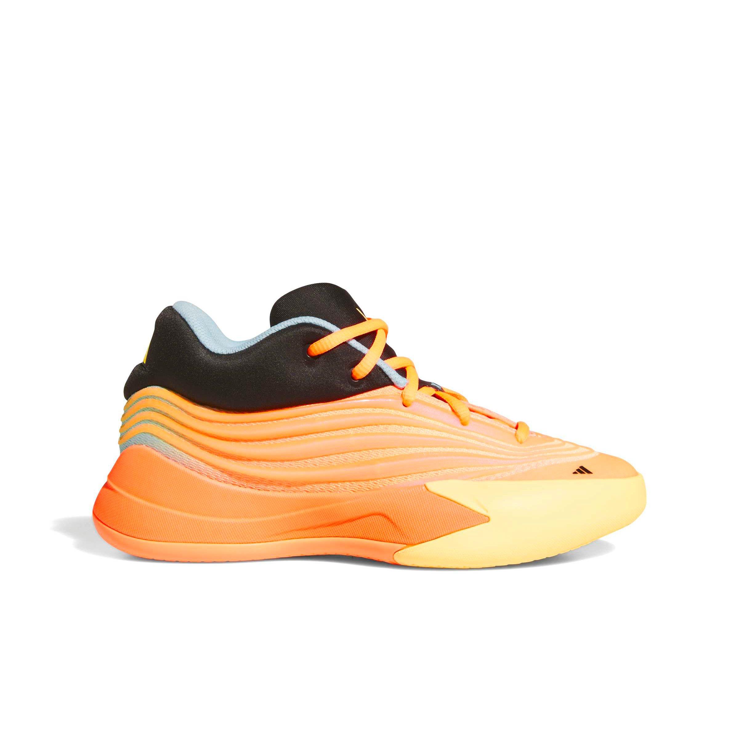adidas Dame X "Lucid Orange/Ice Tangerine/Icey Blue" Grade School Boys' Basketball Shoe - ORANGE/TANGERINE/BLUE